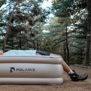 폴라리스 캠핑 에어매트 펌프내장형 더블베드 캠핑용 침대 46cm